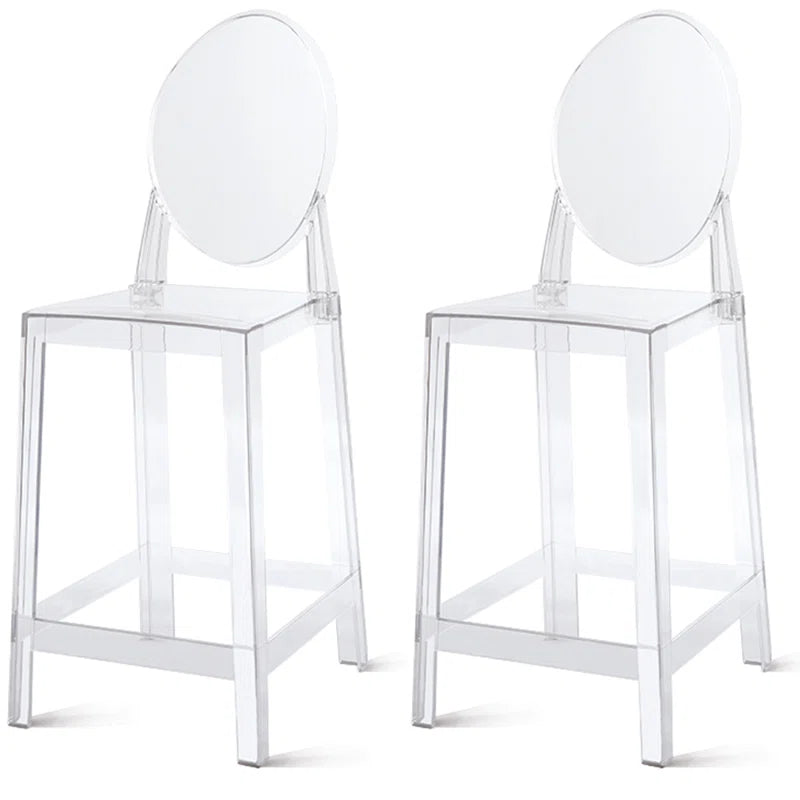 30" Seat Height Plastic Bar Stools Barstools, (Set of 2)