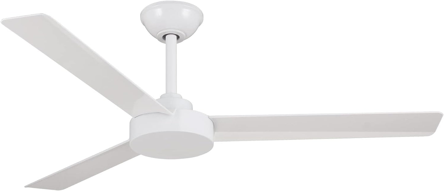 Roto Ceiling Fan In Flat White Finish W/Flat White Blades