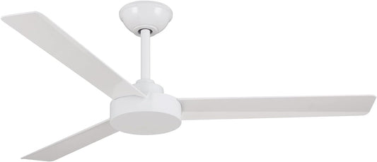 Roto Ceiling Fan In Flat White Finish W/Flat White Blades