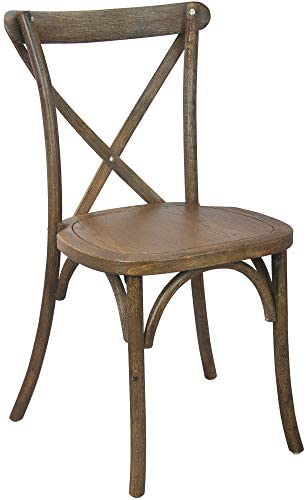 Advantage X-Back Dining Chair - Dark Natural, (Set of 2)