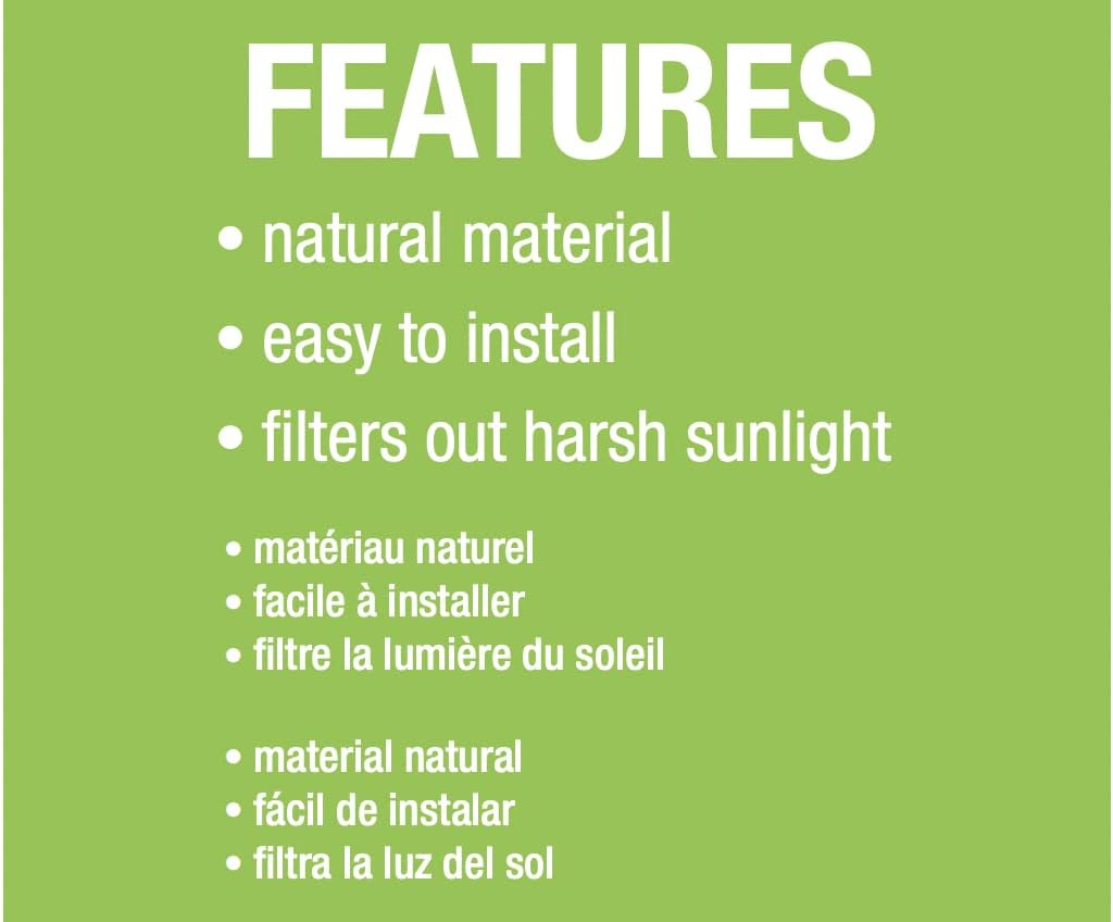 Radiance - Outdoor Roller Shades for Porch or Patio Privacy Screen, Roll-up Bamboo Blinds for Windows, Natural, 60" W x 72" L
