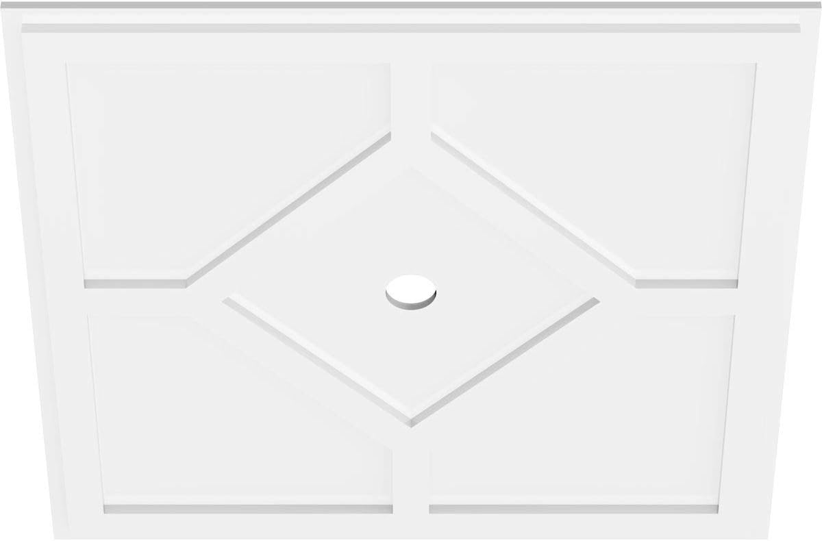 Embry Architectural Grade PVC Contemporary Ceiling Medallion