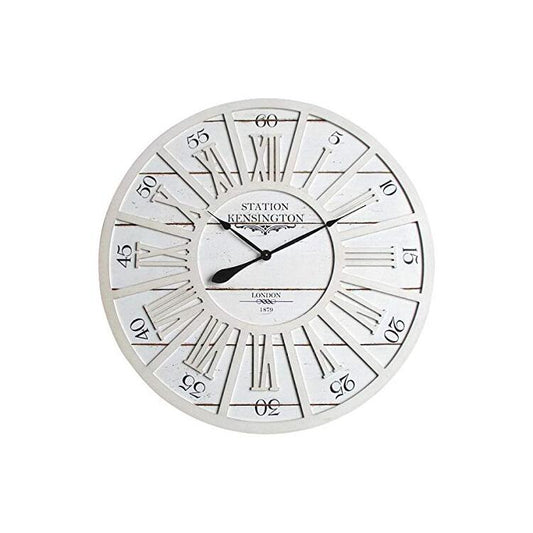 Kensington Station II Wall Clock-Distressed White