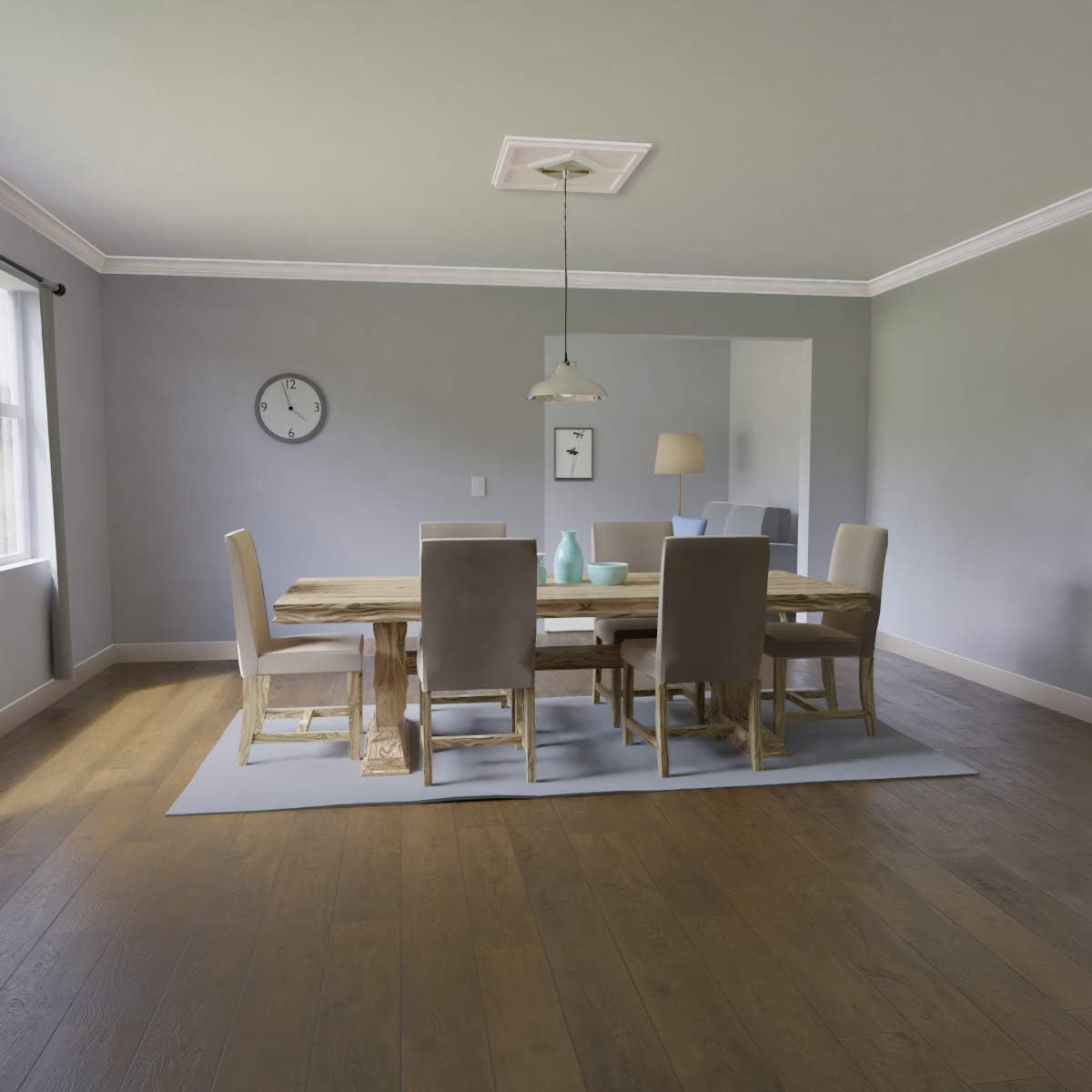 Embry Architectural Grade PVC Contemporary Ceiling Medallion