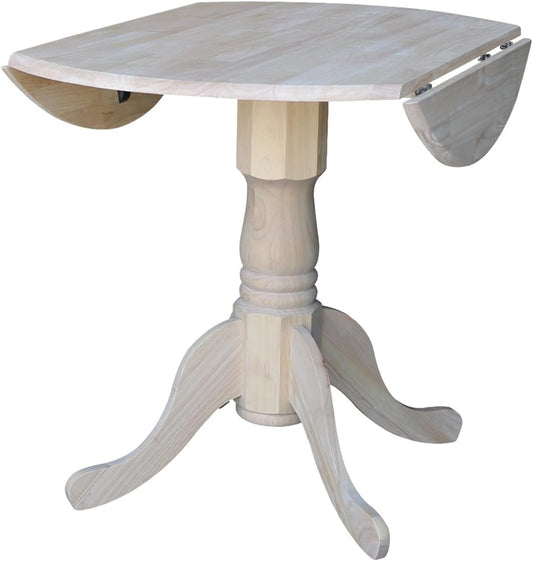 International Concepts 36-Inch Dual Drop Leaf Table, Unfinished
