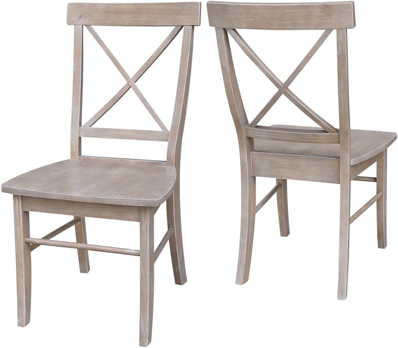 Solid Parawood X-Back Dining Chair