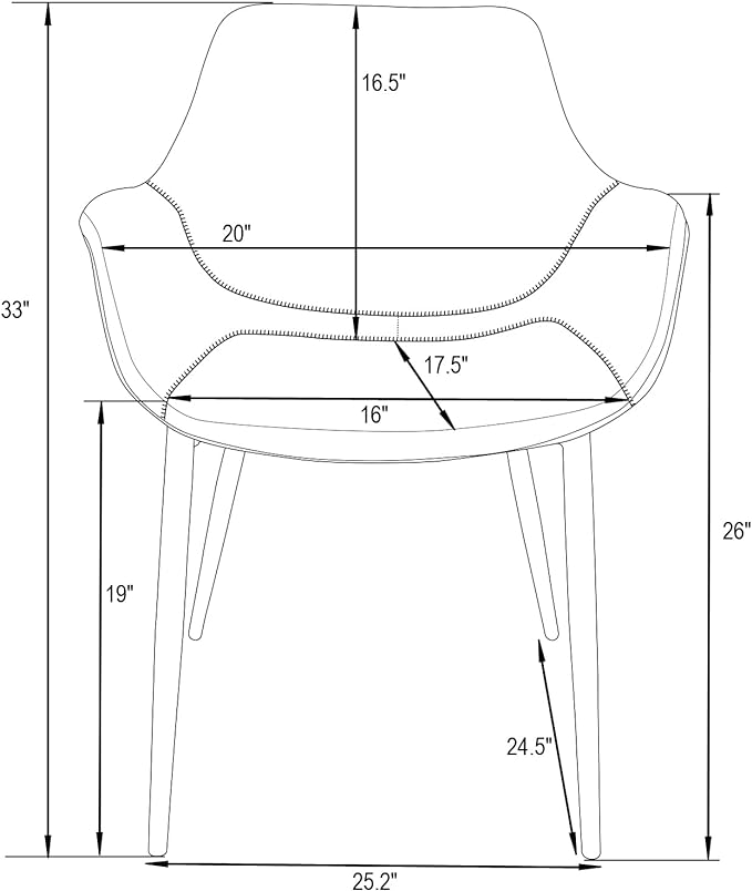 LeisureMod Markley Modern (SET OF 4) Leather Dining Armchair Kitchen Chairs with Gold Metal Legs Set of 4, Grey