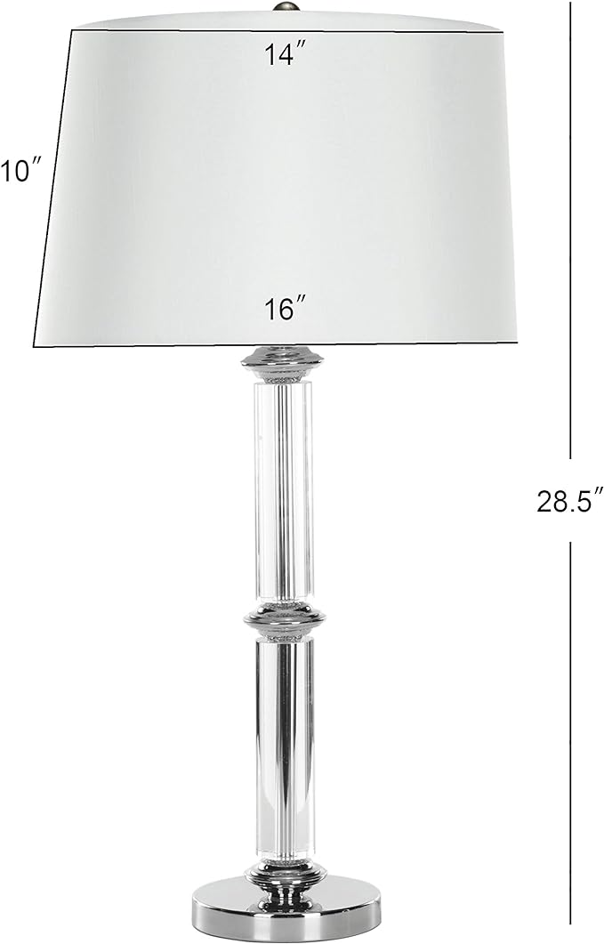 Safavieh Vendome Modern Clear Glass 29-inch Bedroom Living Room Home Office Desk Nightstand Table Lamp