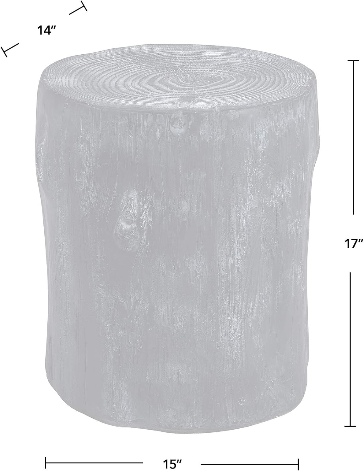 FirsTime & Co. Black Arbor Log Table, American Designed, Black, 15 inches