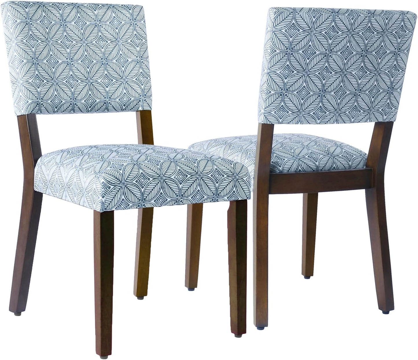 Home Pop Open Back Home Décor/Fabric Side, Kitchen and Living Room Dining chair (set of 4), Blue