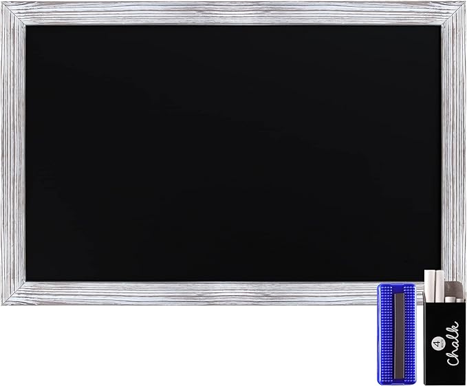 HBCY 36" x 24" Rustic Chalkboard- Whitewash