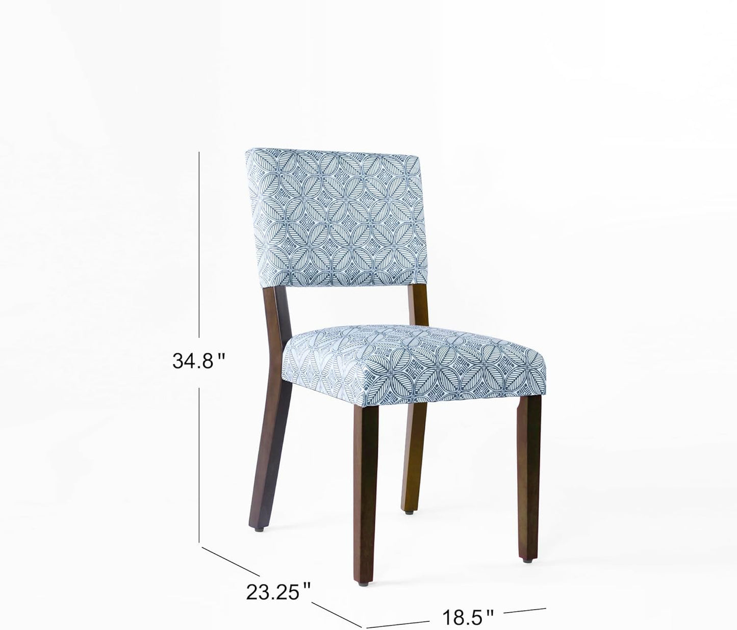 Home Pop Open Back Home Décor/Fabric Side, Kitchen and Living Room Dining chair (set of 4), Blue