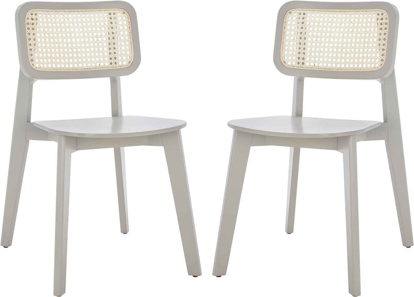 Safavieh Home Collection Luz Coastal Grey/Natural Cane Rattan (SET OF 2) Dining Chair