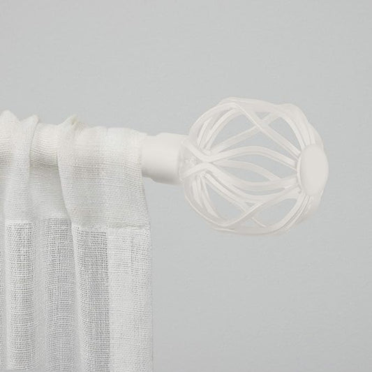 ATI Home Ogee 1" Adjustable Curtain Rod and Finial Set
