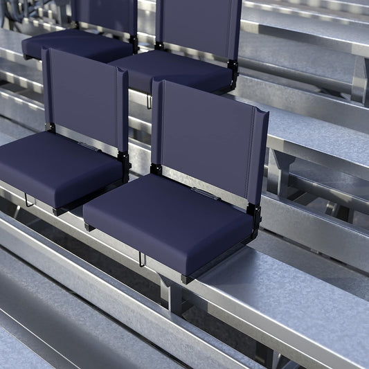 Grandstand Comfort Seats by Flash with Ultra-Padded Seat - Dark Purple, set of two