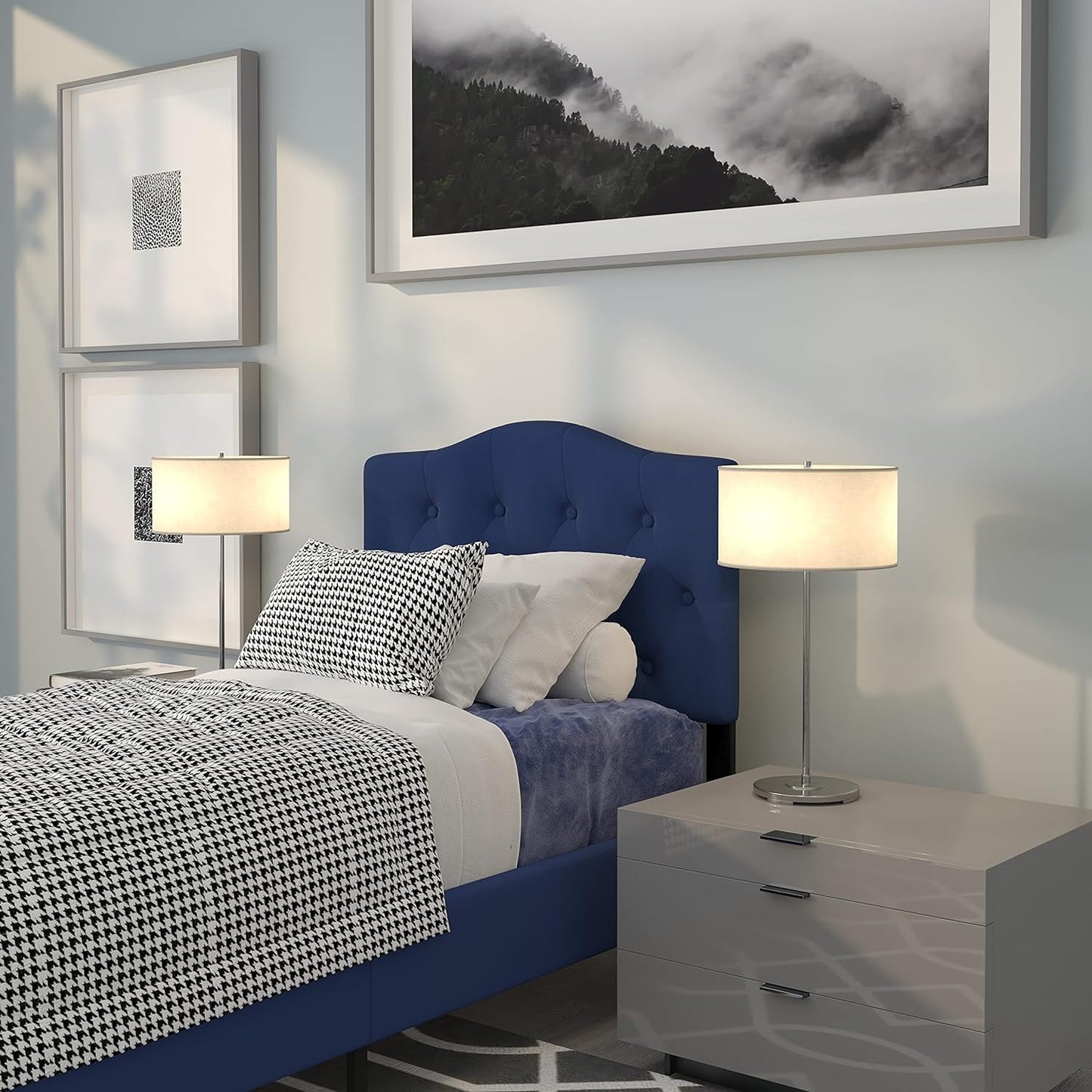Cambridge Tufted Upholstered Headboard - Twin, Navy
