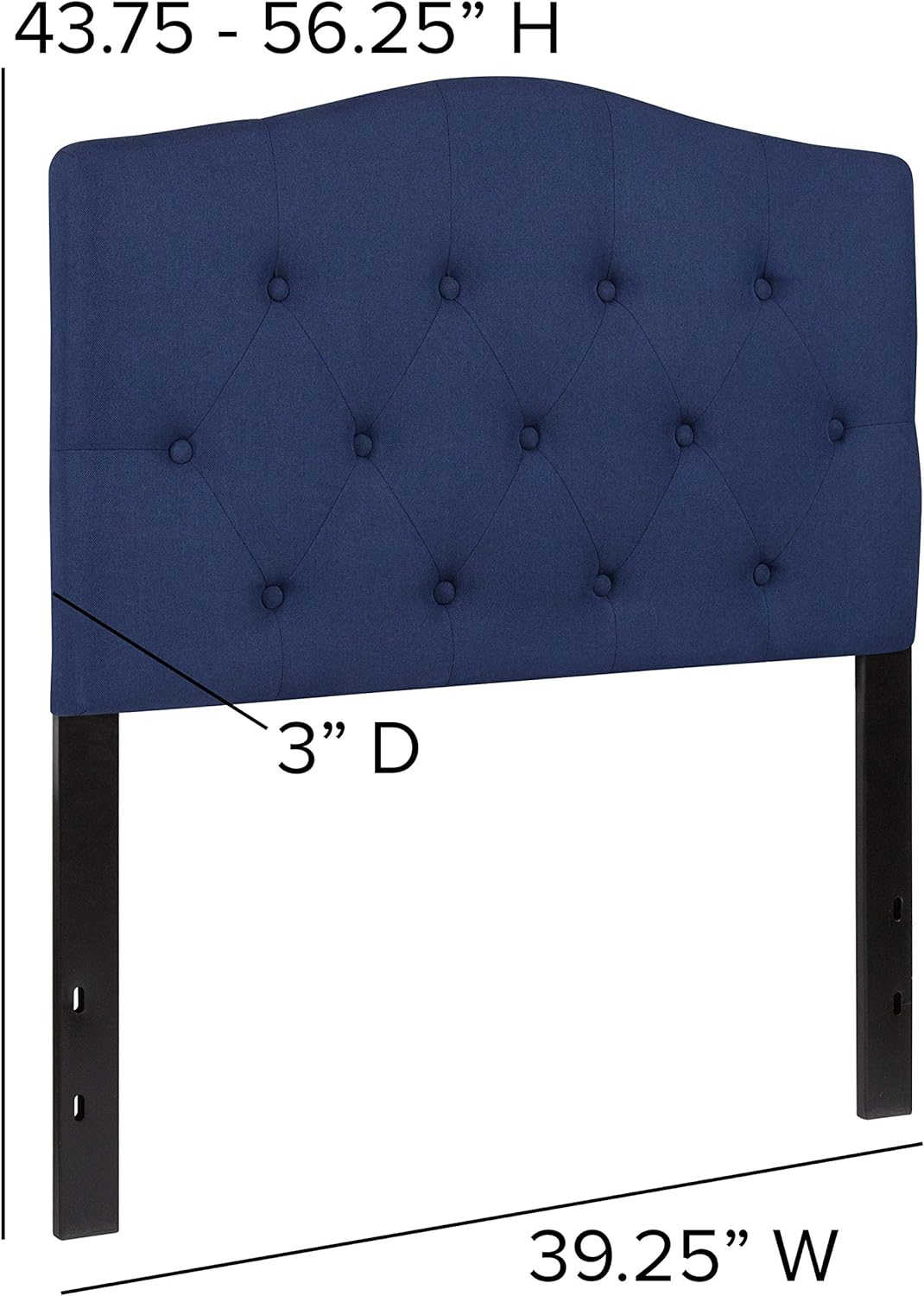 Cambridge Tufted Upholstered Headboard - Twin, Navy