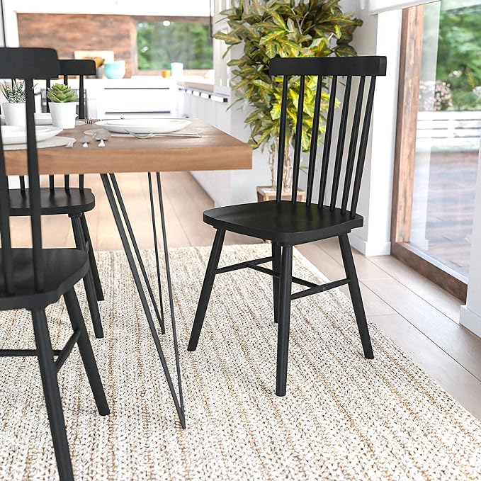 Ingrid Windsor Dining Chairs - Set of 2, Black
