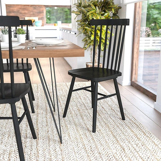 Ingrid Windsor Dining Chairs - Set of 2, Black