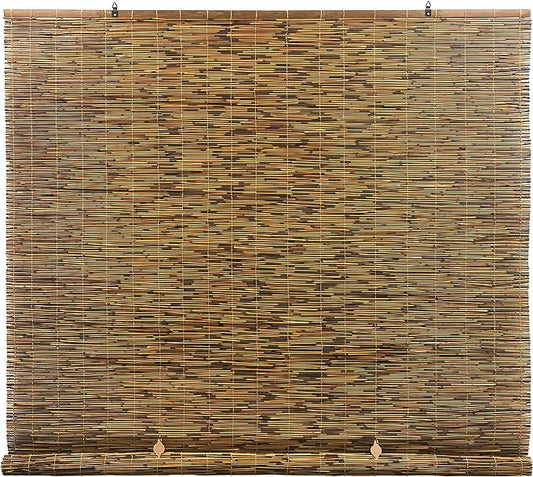 Copy of Radiance - Outdoor Roller Shades for Porch or Patio Privacy Screen, Roll-up Bamboo Blinds for Windows, Natural, 48" W x 72" L