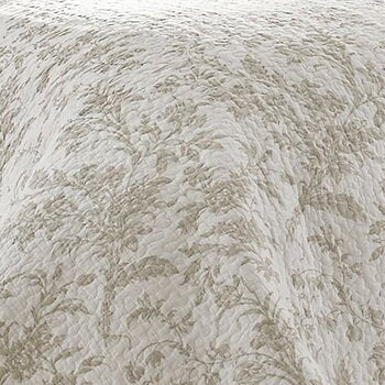 Laura Ashley Home | Bedford Collection | Quilt Set - 100% Cotton, Lightweight & Breathable, Reversible Bedding, Pre-Washed for Added Softness, Daybed, Mocha