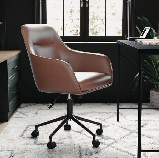 Martha Stewart Rayna Office Chair in Saddle Brown