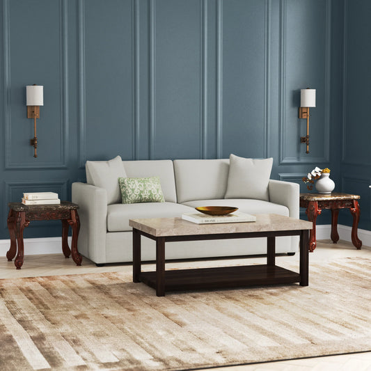 Claiborne Coffee Table - Light Tan/Espresso