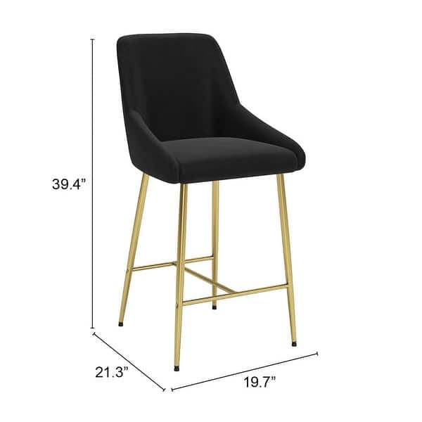 Dalton Farm Counter Chair Black & Gold