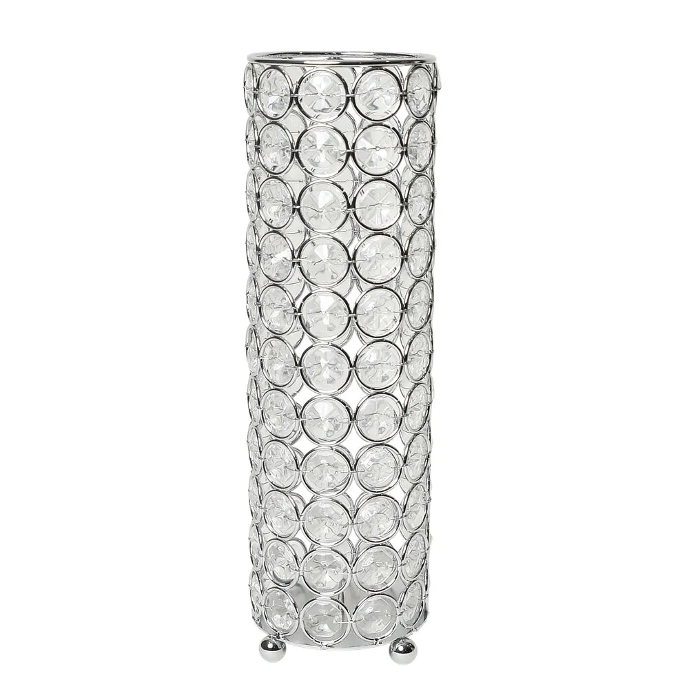 Elipse Crystal Candle holder, 10.25"