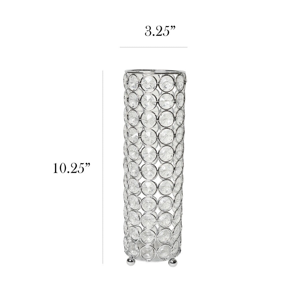 Elipse Crystal Candle holder, 10.25"