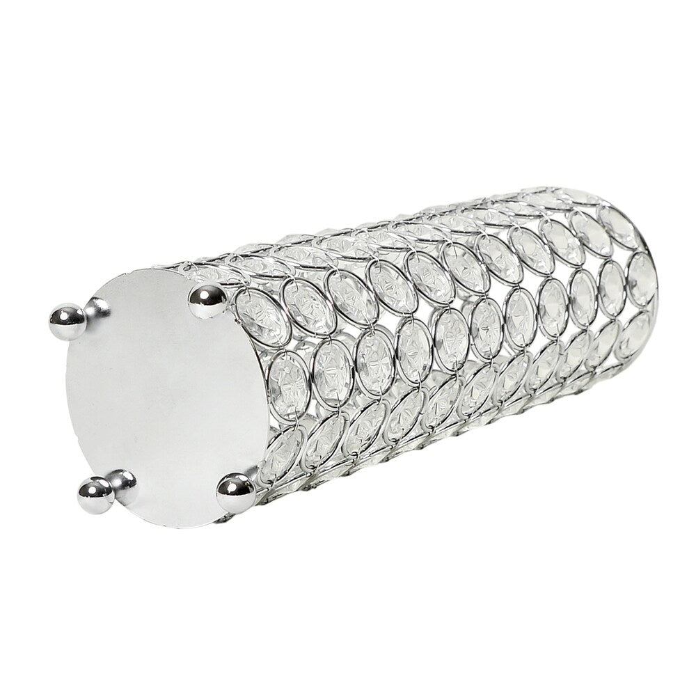 Elipse Crystal Candle holder, 10.25"