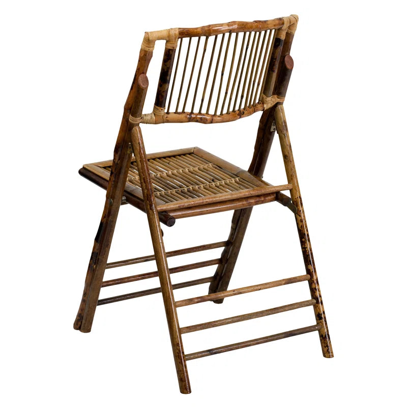 Bamboo Wood Folding Chair, (Set of 2)
