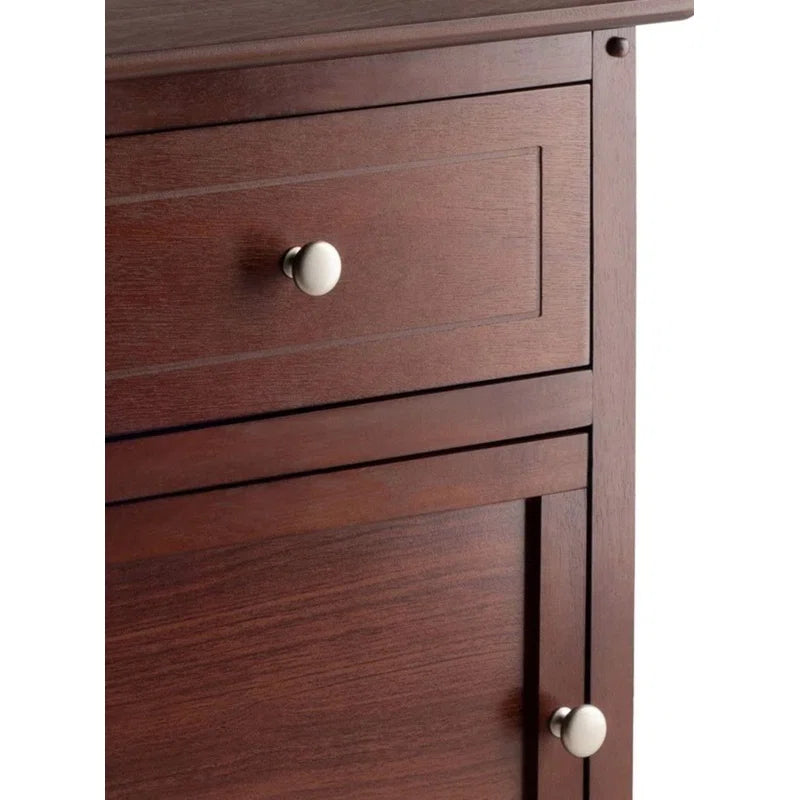 End Table with Storage, Walnut