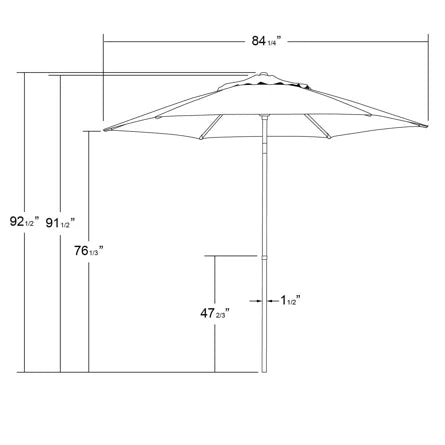 Foshee Market Umbrella - Tuscan 7'5"