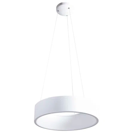 Epps 1-Light Single Drum LED Pendant - White