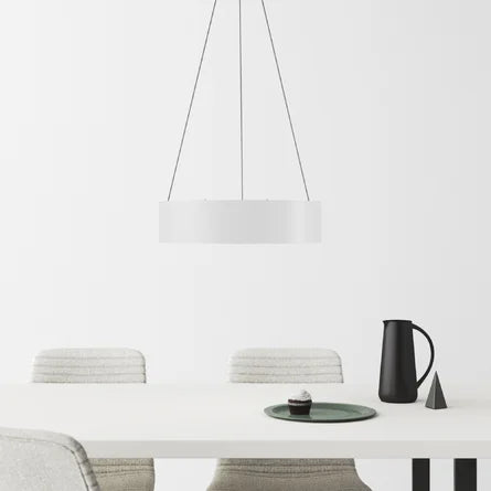 Epps 1-Light Single Drum LED Pendant - White