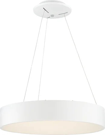 Epps 1-Light Single Drum LED Pendant - White