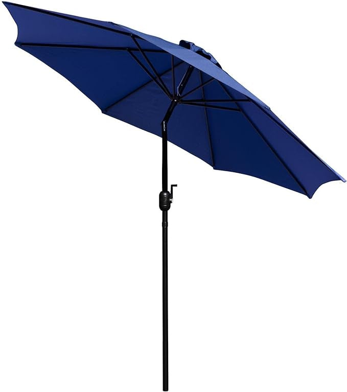 9' Round Umbrella w/ tilt and crank out- Navy