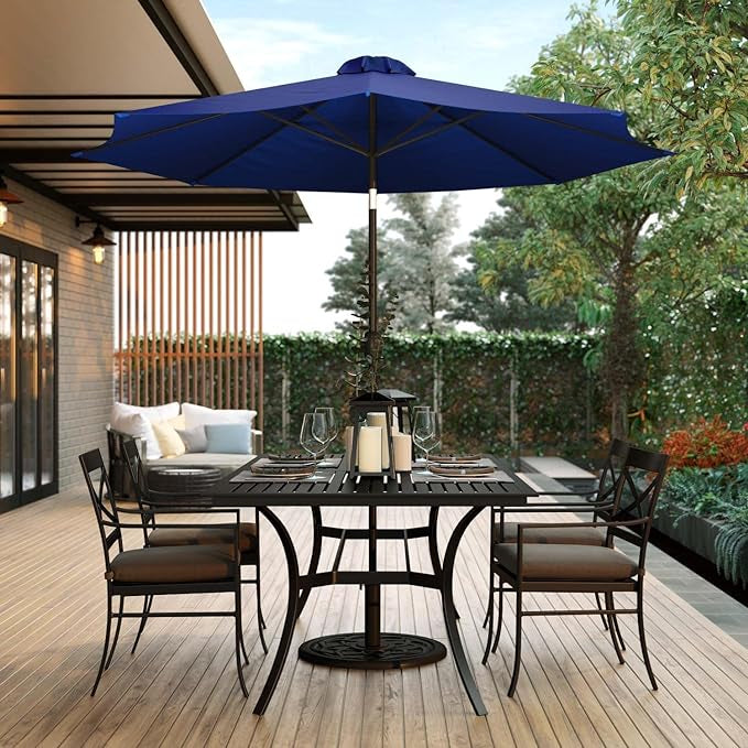 9' Round Umbrella w/ tilt and crank out- Navy