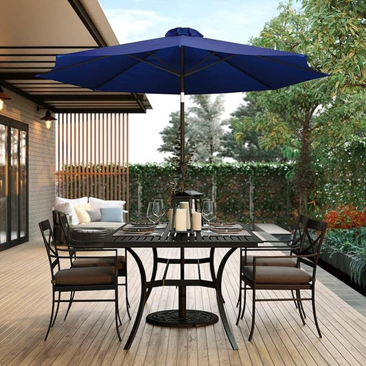 9' Round Umbrella w/ tilt and crank out- Navy