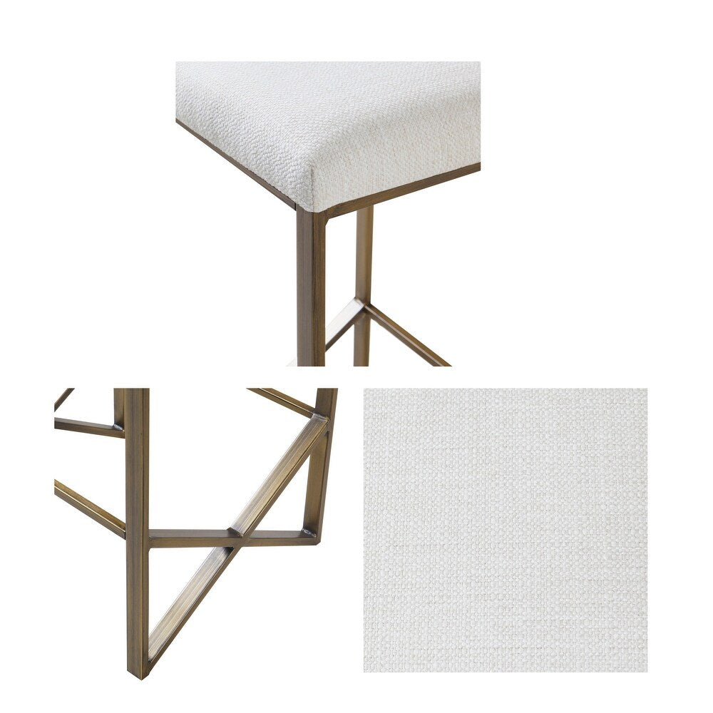 INK+IVY Marino Backless Upholstered Counter Stool - Ivory, (Set of 2)