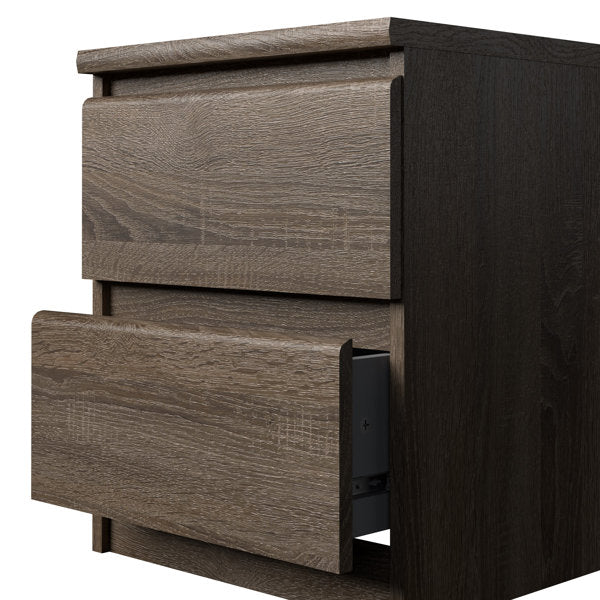 Kepner 2-Drawer Nightstand in Truffle Oak