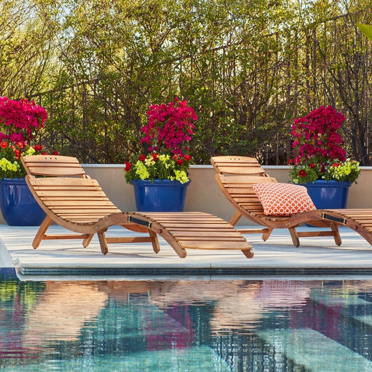 Lahaina Acacia Wood Outdoor Chaise Lounges by Christopher Knight Home (SET OF 2) (Natural)