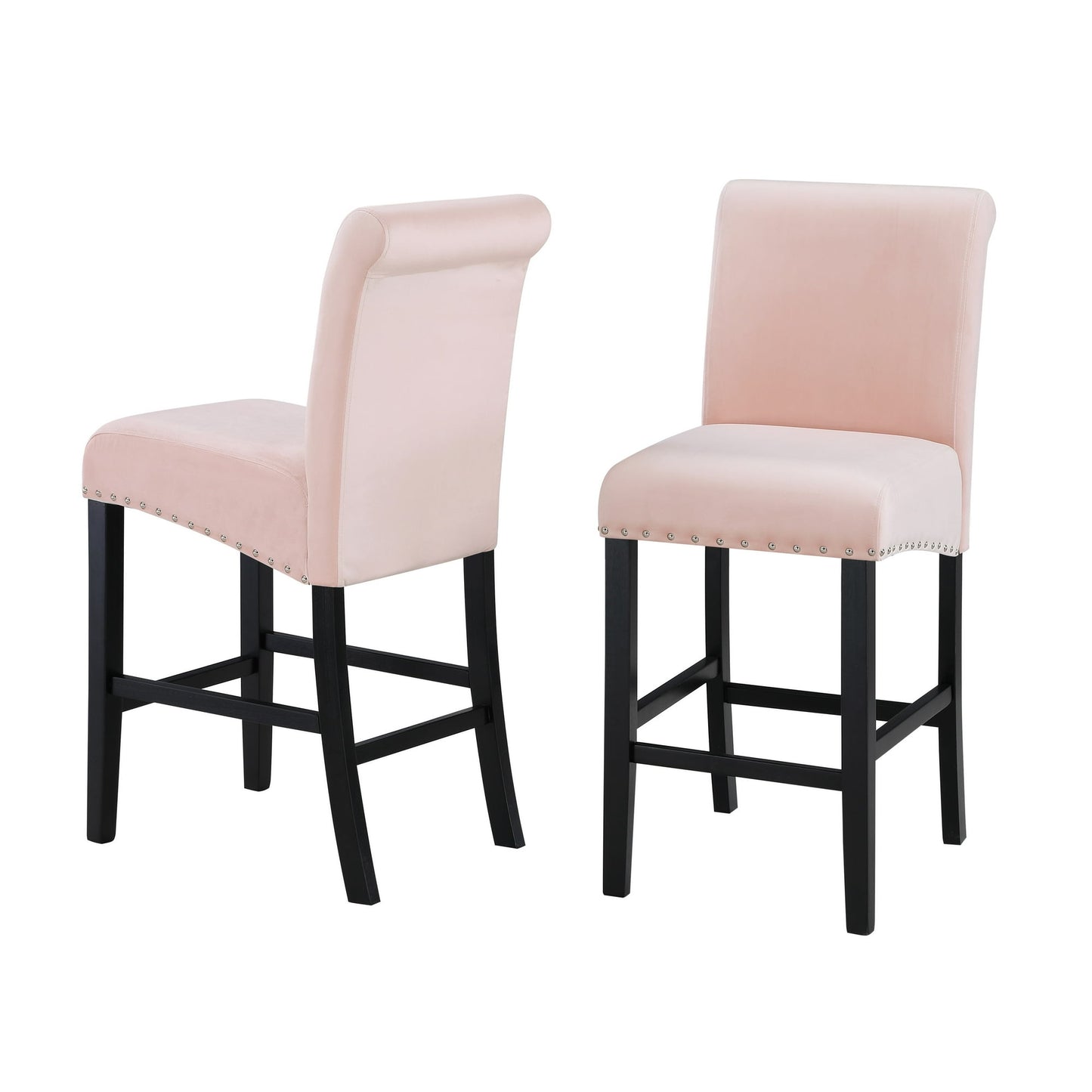 Milan Velvet Counter Chair (Set of 2) - Evening Sand