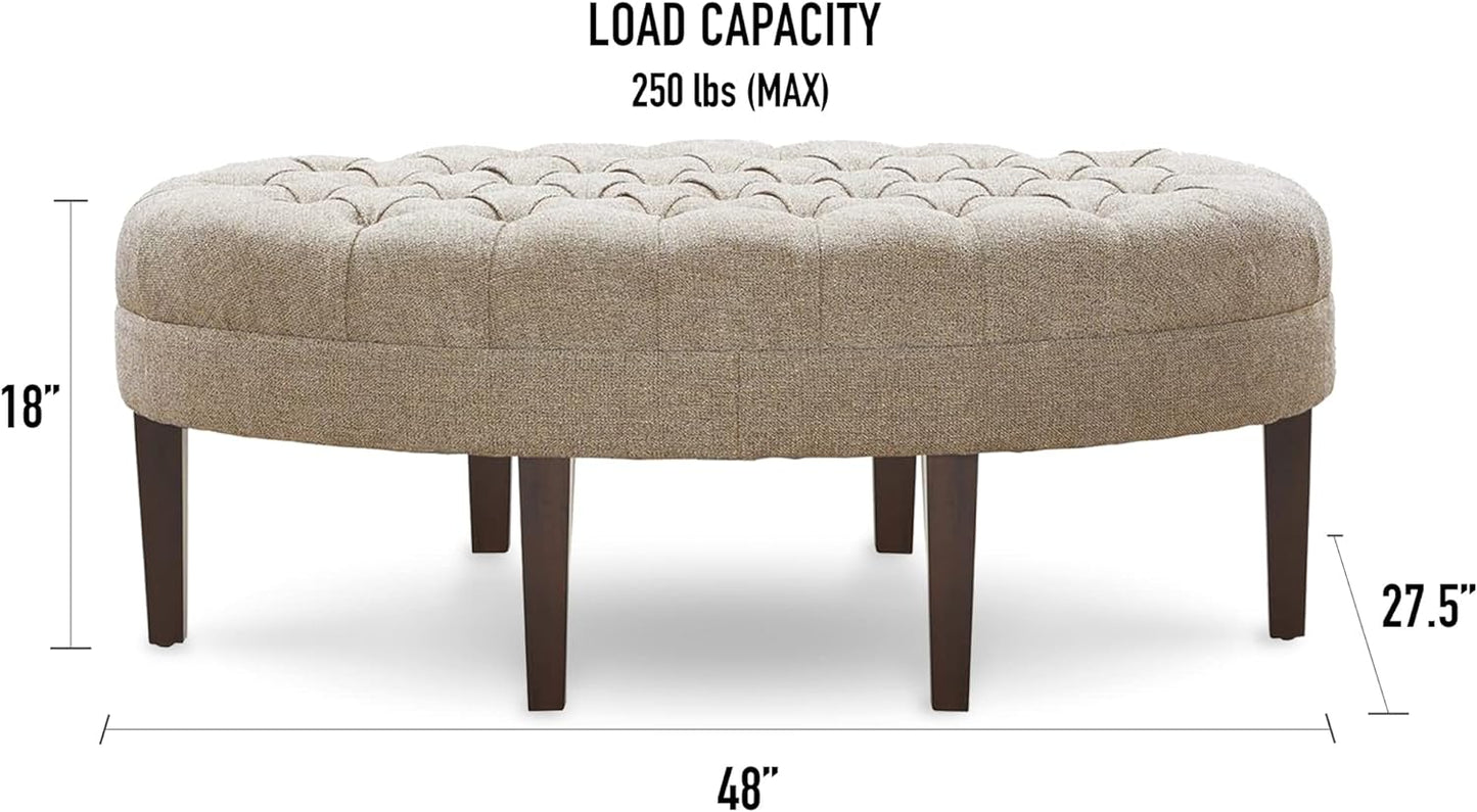 Madison Park Chase Surfboard Tufted Ottoman