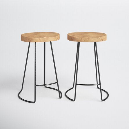 Penelope Solid Wood Bar & Counter Stool (Set of 2)