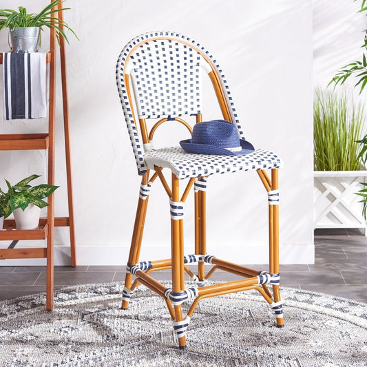 SAFAVIEH California Outdoor Bistro 25-inch Counter Stool - 20 in. W x 21 in. D x 43 in. H