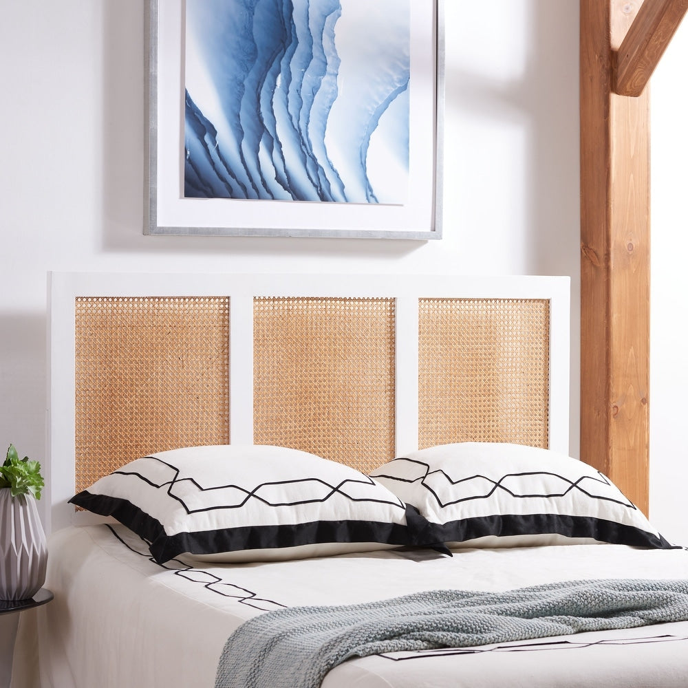 SAFAVIEH Vienna Cane Headboard - White - Full