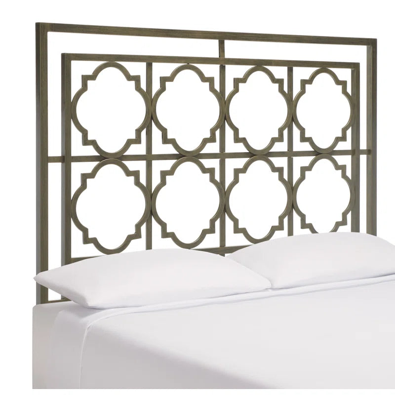 Silva Metal Headboard - Full, French Silver