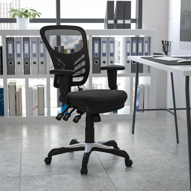 Mid-Back Mesh Multifunction Ergonomic Office Chair with Adjustable Arms
